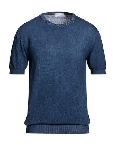 Bellwood Man Sweater Navy Size 44 Cotton In Blue