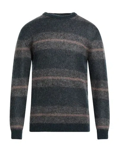 Bellwood Man Sweater Navy Size 44 Mohair Wool, Polyamide, Merino Wool In Gray
