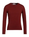 Bellwood Man Sweater Rust Size 42 Cashmere, Silk In Red