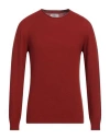 Bellwood Man Sweater Rust Size 42 Cashmere, Silk In Red