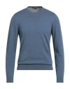 Bellwood Man Sweater Slate Blue Size 44 Silk, Cotton