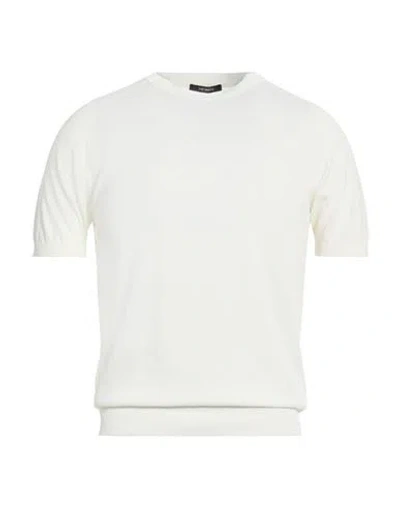 Bellwood Man Sweater White Size 40 Cotton