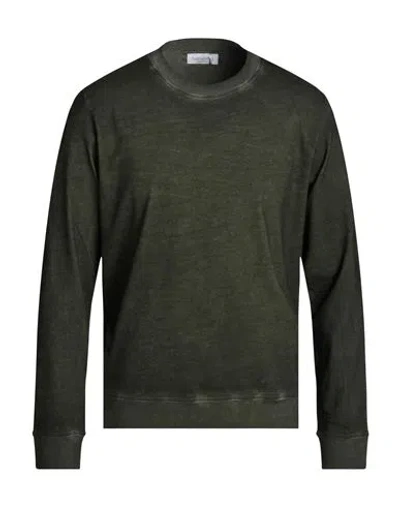 Bellwood Man Sweatshirt Military Green Size 40 Cotton