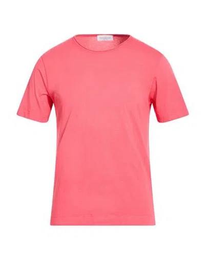 Bellwood Man T-shirt Coral Size 40 Cotton In Pink