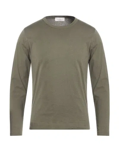 Bellwood Man T-shirt Military Green Size 40 Cotton