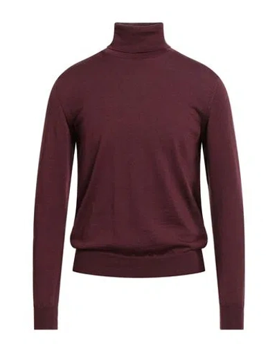Bellwood Man Turtleneck Burgundy Size 44 Virgin Wool