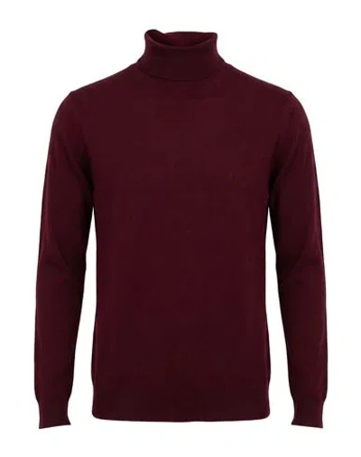 Bellwood Man Turtleneck Burgundy Size 46 Merino Wool In Red