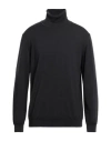 Bellwood Man Turtleneck Charcoal Size 44 Merino Wool In Black