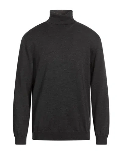 Bellwood Man Turtleneck Charcoal Size 44 Merino Wool In Black