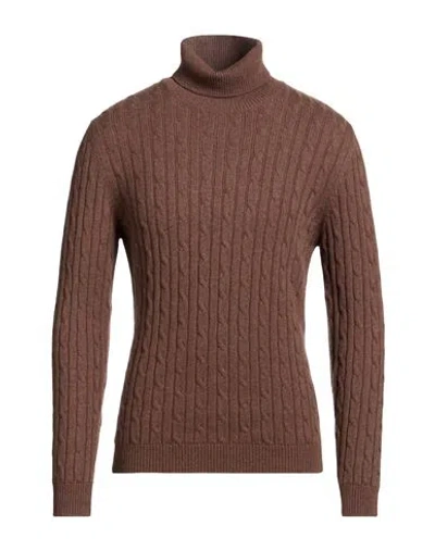 Bellwood Man Turtleneck Chocolate Brown Size 38 Cashmere