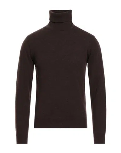 Bellwood Man Turtleneck Chocolate Brown Size 44 Wool