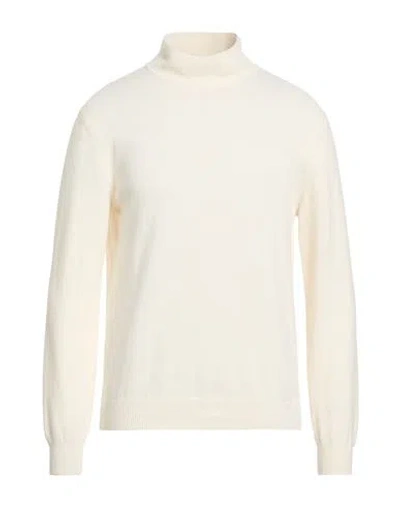 Bellwood Man Turtleneck Cream Size 38 Cotton, Wool, Cashmere In Metallic