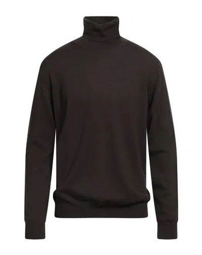 Bellwood Man Turtleneck Dark Brown Size 44 Merino Wool
