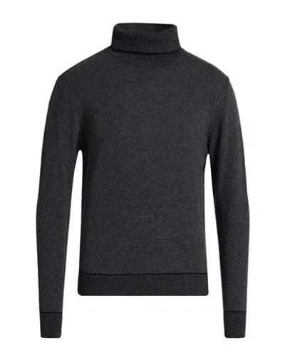 Bellwood Man Turtleneck Midnight Blue Size 42 Wool, Viscose, Cashmere, Polyamide In Black