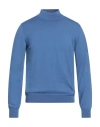 Bellwood Man Turtleneck Pastel Blue Size 42 Merino Wool