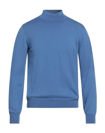 Bellwood Man Turtleneck Pastel Blue Size 42 Merino Wool
