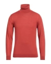Bellwood Man Turtleneck Rust Size 42 Virgin Wool In Red