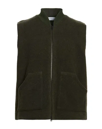 Bellwood Man Vest Dark Green Size 42 Polyester, Wool In Black