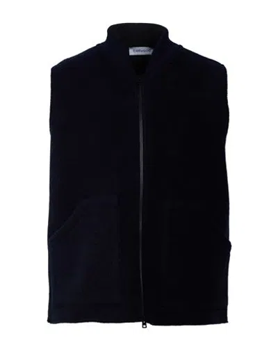 Bellwood Man Vest Navy Size 36 Polyester, Wool In Black