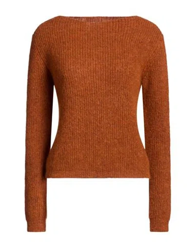 Bellwood Woman Sweater Rust Size S Alpaca Wool, Polyamide, Wool, Polyester In Brown