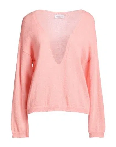 Bellwood Woman Sweater Salmon Pink Size S Polyamide, Alpaca Wool, Acrylic