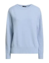 Bellwood Woman Sweater Sky Blue Size L Wool, Cashmere