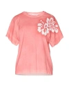 BELLWOOD BELLWOOD WOMAN T-SHIRT CORAL SIZE L COTTON