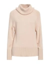 Bellwood Woman Turtleneck Beige Size Xl Polyamide, Wool, Viscose, Cashmere