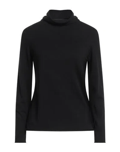 Bellwood Woman Turtleneck Black Size M Viscose, Polyester, Nylon