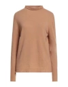 Bellwood Woman Turtleneck Camel Size M Cashmere In Neutral