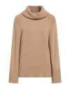 Bellwood Woman Turtleneck Camel Size Xl Polyamide, Wool, Viscose, Cashmere In Beige