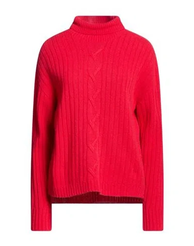 Bellwood Woman Turtleneck Coral Size S Wool, Cashmere In Red