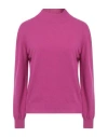 Bellwood Woman Turtleneck Fuchsia Size L Wool, Cashmere In Pink