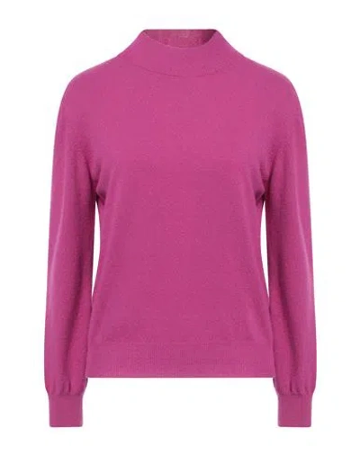 Bellwood Woman Turtleneck Fuchsia Size L Wool, Cashmere In Pink
