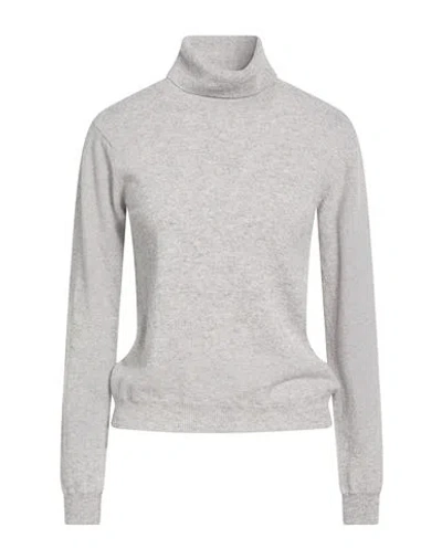 Bellwood Woman Turtleneck Light Grey Size L Wool, Cashmere In White