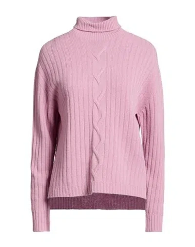 Bellwood Woman Turtleneck Lilac Size S Wool, Cashmere In Black