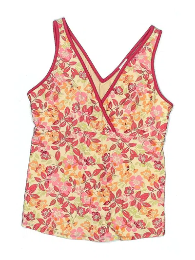 Pre-owned Belly Basics - Maternity Swimsuit Top Pink Paisley Pattern Swimwear