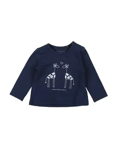 Bellybutton Babies'  Newborn Boy T-shirt Midnight Blue Size 3 Organic Cotton In Multi