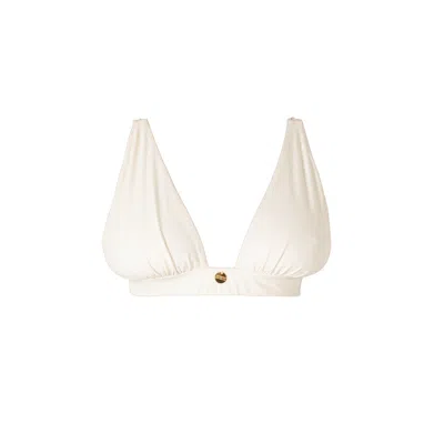 Bélmuso Swimwear Women's White Perla Bikini Top