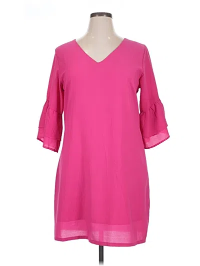 Pre-owned Belongsci 3/4 Sleeve Blouse In Pink