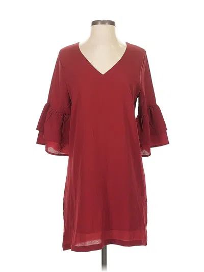 Pre-owned Belongsci Casual Dress In Burgundy
