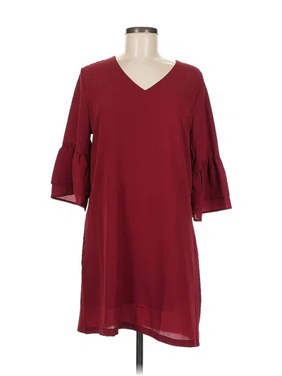 Pre-owned Belongsci Casual Dress In Burgundy