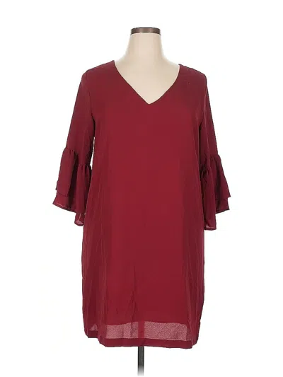 Pre-owned Belongsci Casual Dress In Burgundy