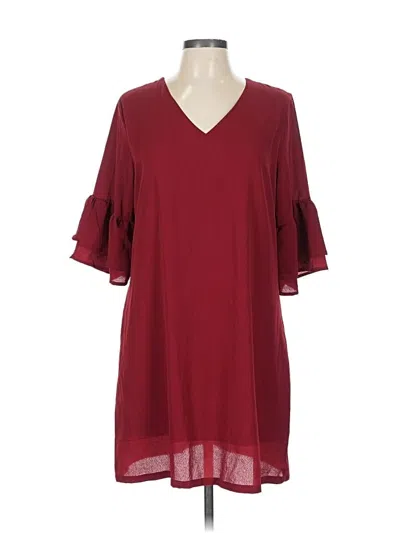 Pre-owned Belongsci Casual Dress In Burgundy