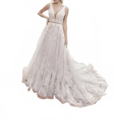 Beloved By Casablanca Sophie Wedding Gown In Ivory In Black
