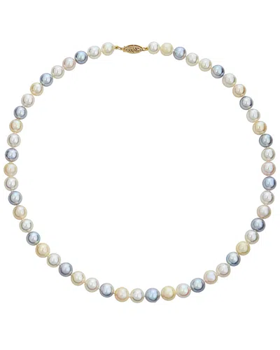 Belpearl 14k 7.5-8mm Akoya Pearl Necklace In White