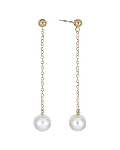Belpearl 14k 8mm Pearl Earrings In Gold