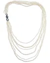 Belpearl 3-11mm Tahitian & Freshwater Pearl Necklace