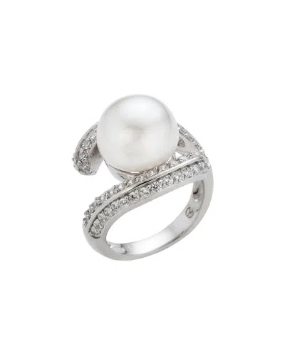 Belpearl Silver 10-11mm Pearl Cz Ring