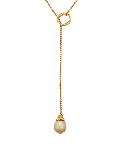 Belpearl Silver 11mm Pearl Necklace In Gold
